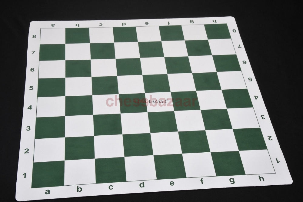 Gummi-Mauspad, aufrollbares Turnier-Schachbrett mit algebraischer Notation in Grün und Weiß, 50,8 cm – 55 mm
