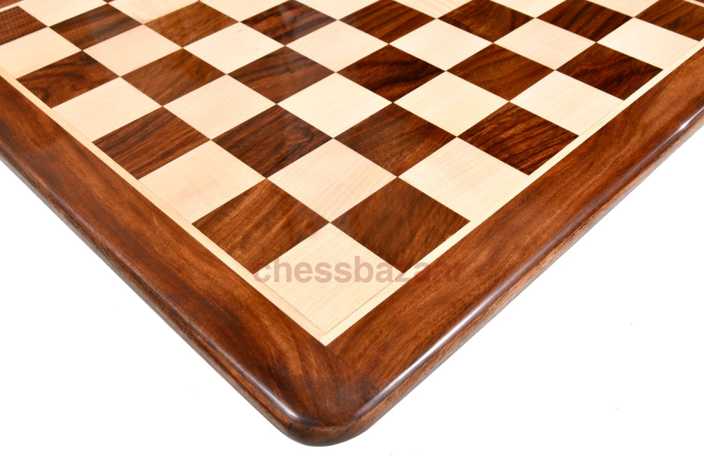Holz Schachbrett Aus Sheeshamholz Und Natur - Fg 60 Mm