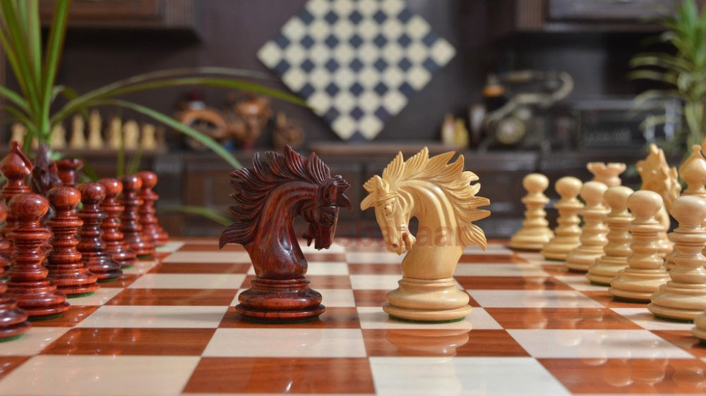 Holz Schachspiel - St. Petersburg Luxus Handgschnitzte Schachfiguren Aus Rosenholz Und Natur Mit
