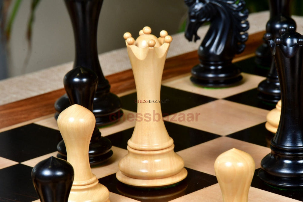 Imperium Ii Luxus Schachfiguren:  Zweifach Gewichtete Handgefertigten Aus Ebenholz Und Buchsbaumholz
