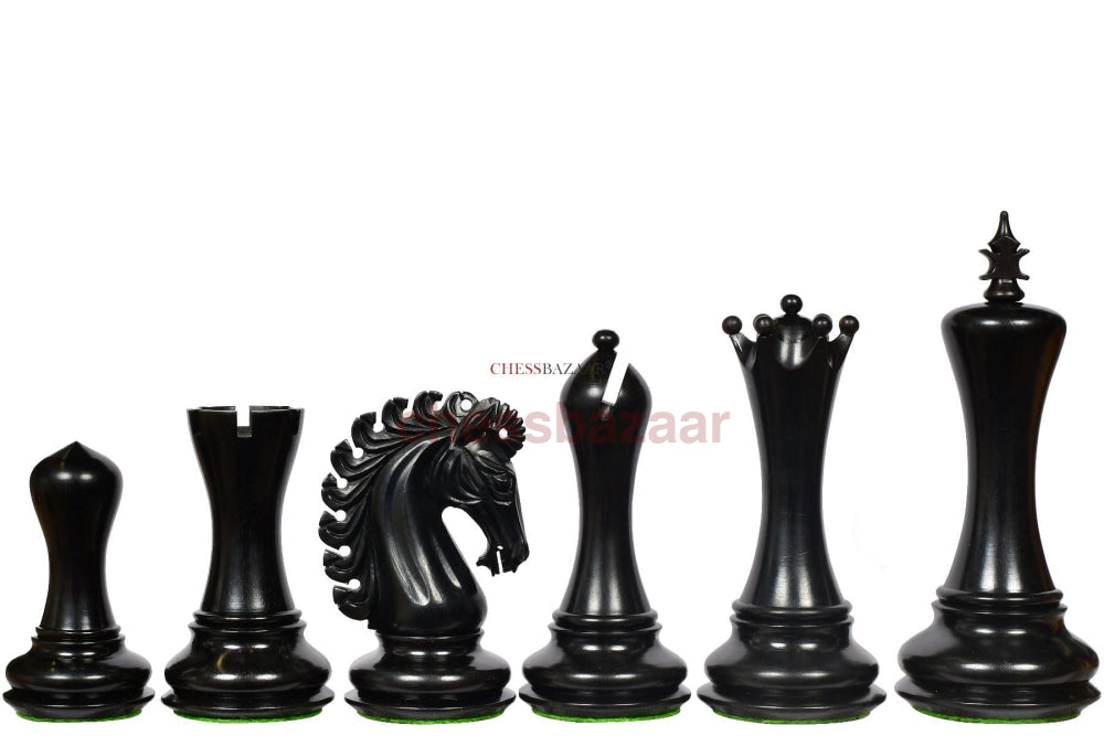 Imperium II Luxus Schachfiguren : Zweifach gewichtete handgefertigten Schachfiguren aus Ebenholz und Buchsbaumholz  – KH 113 mm