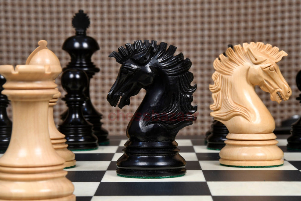 Indisch-Amerikanische Luxus Staunton-Serie: Dreifach Gewichtete Staunton Schachfiguren Aus Ebenholz