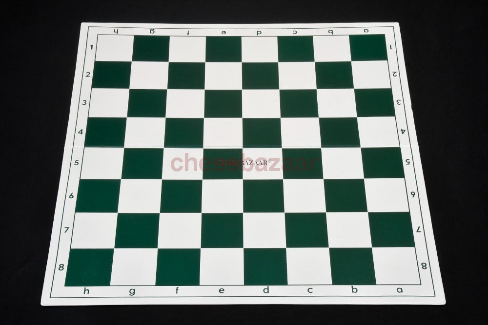Klappbares Turnier-Schachbrett Aus Pvc Mit Algebraischer Notation In Den Farben Grün Und Weiß 20 -