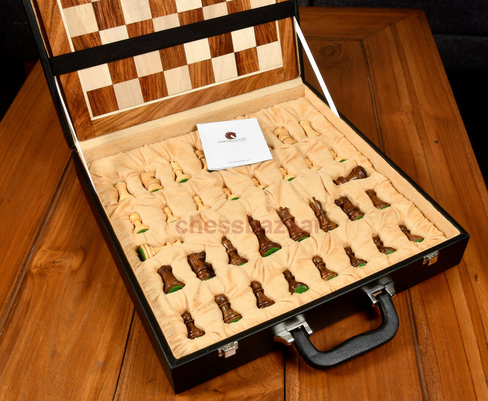 Kombination Aus The Collector Wooden Staunton Schachspiel Sheesham-Holz Und Buchsbaum Mit