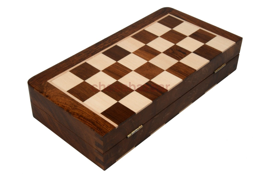 Lackiertem - Reise Schachspiel Aus Holz Chessbazaar Indien Schachbuch Mit Fächern 25 4 Cm