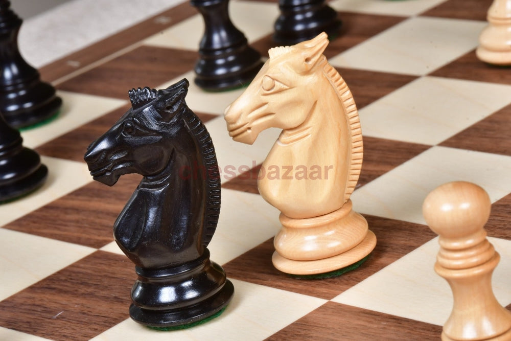 Meghdoot Staunton-Serie: Indische Handarbeit Staunton Schachfiguren Aus Ebenholz Und Buchsbaumholz
