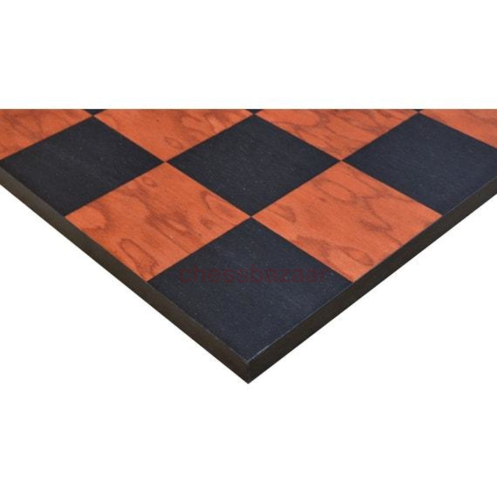 Minimalist Delux Holz Schachbrett aus rotem Eschenholz und Anigre Schwarz  – matt versiegelt – Rahmenlos – 60 mm