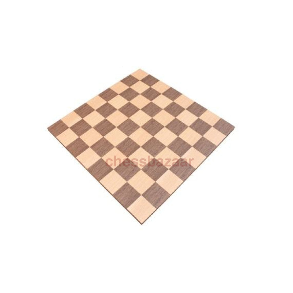 Minimalist Schachbrett aus Nussbaumholz und Ahornholz – matt versiegelt – Randlos – 60 mm