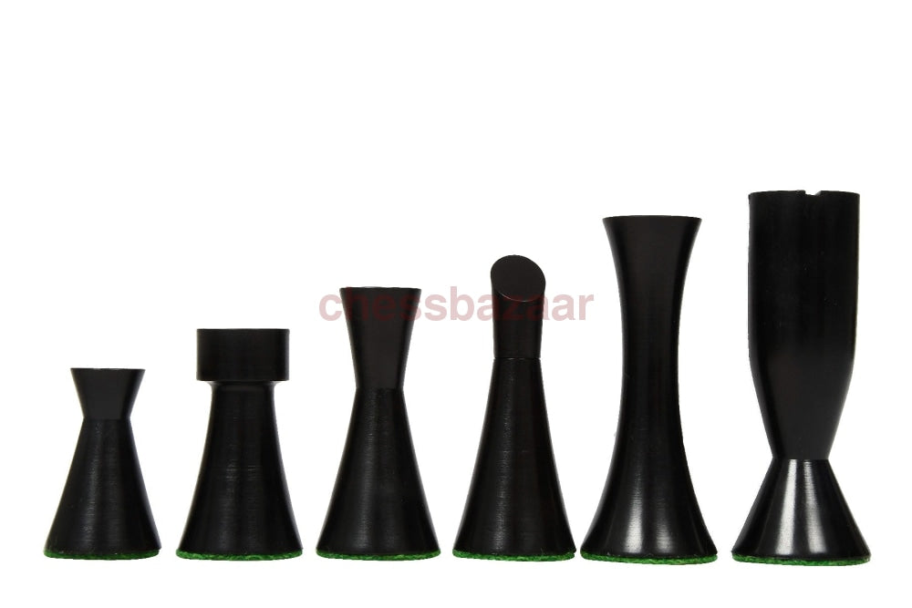 Minimalist Series Midnight Contemporary Chess Pieces Aus Ebonisiertem Buchsbaumholz 3 5 King