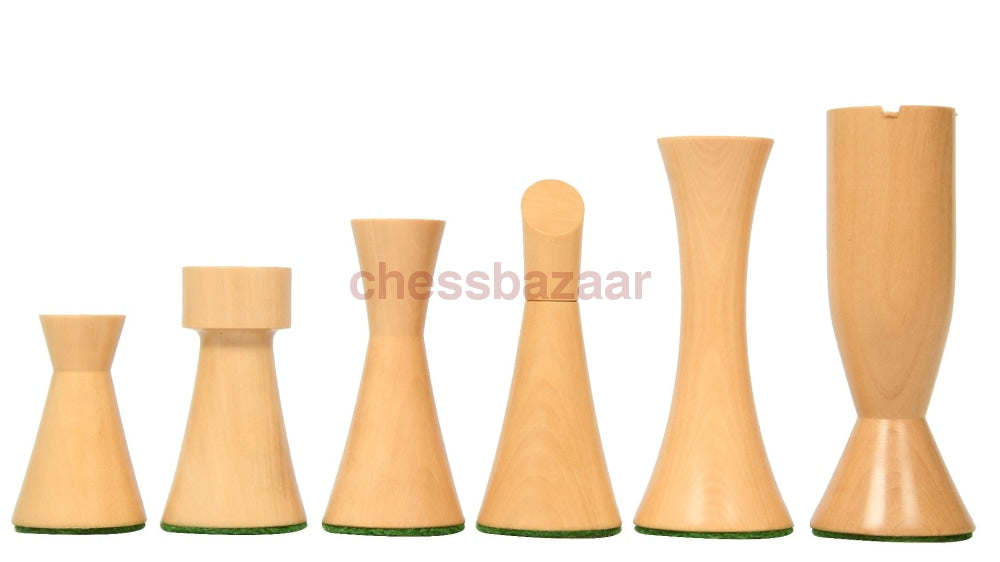 Minimalist Series Midnight Contemporary Chess Pieces Aus Ebonisiertem Buchsbaumholz 3,5