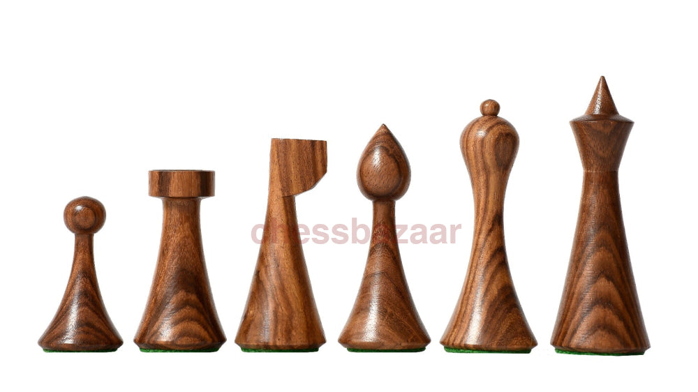 Moderne Schachfiguren:  Minimalist Hermann Ohme Gewichtete (Mitte Des Jahrhunderts) Handarbeit Aus