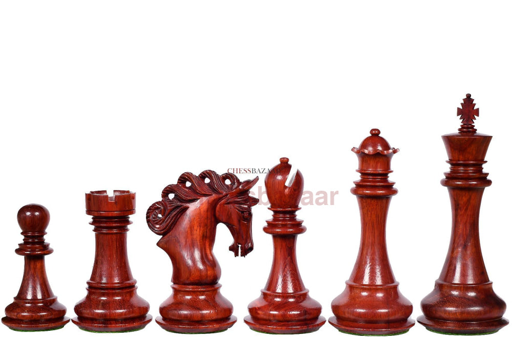 Pegasusritter Staunton Schachfigurenserie: Beschwerte handgefertigten Schachfiguren aus Rosenholz und Buchsbaumholz - König 116 mm