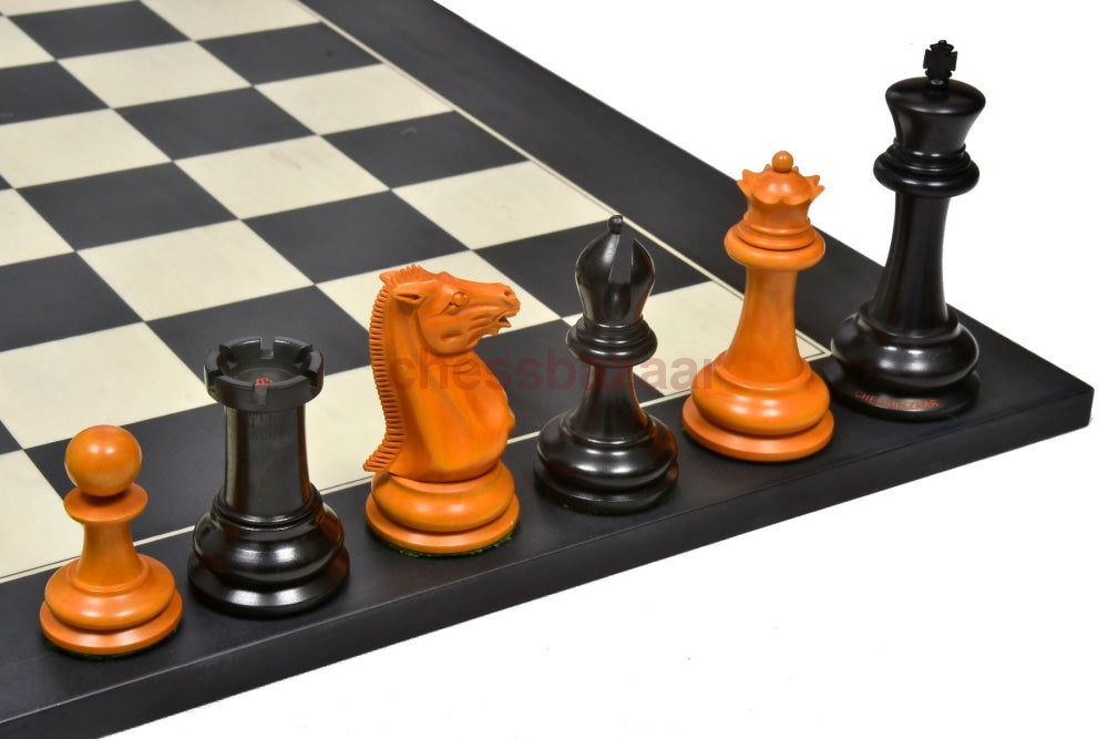 Reproduzierte 1851 Morphy Chess Pieces Only V2.0 In Ebenholz / Antik-Box-Holz Mit King-Side-Prägung