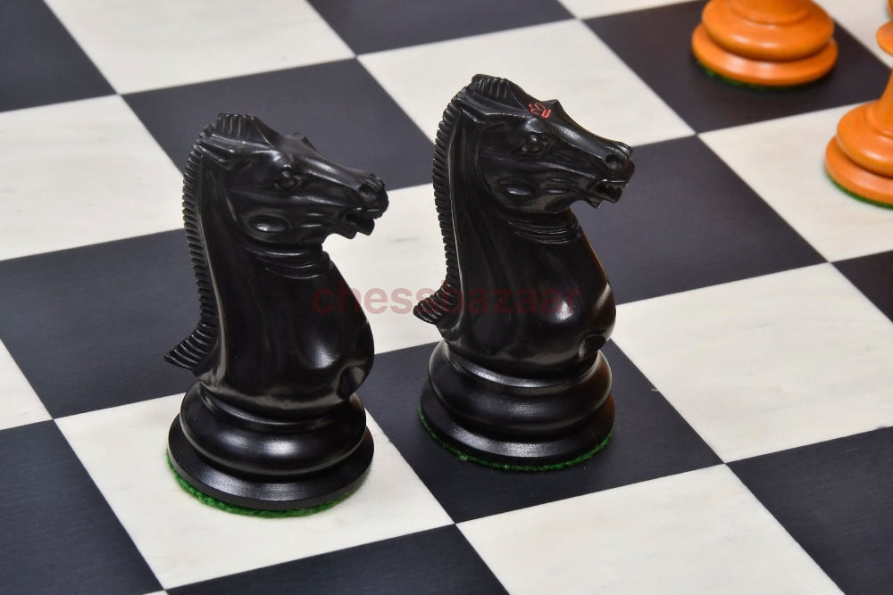 Reproduzierte 1851 Morphy Chess Pieces Only V2.0 In Ebenholz / Antik-Box-Holz Mit King-Side-Prägung