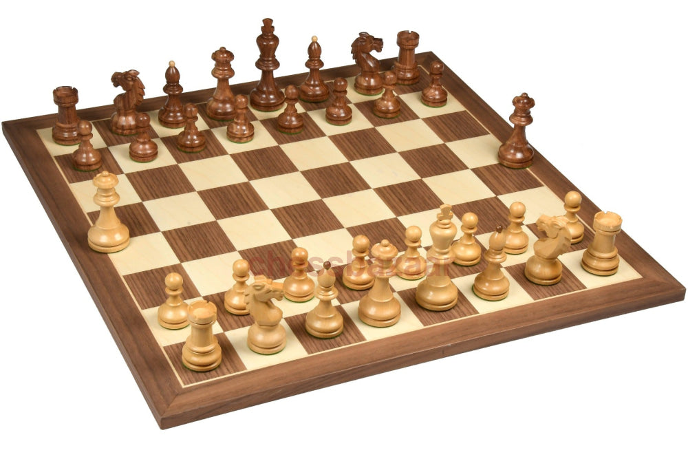 Reproduzierte 1950 Bohemia Vintage Staunton Schachfiguren Aus Sheeshamholz Und Buchsbaumholz Mit