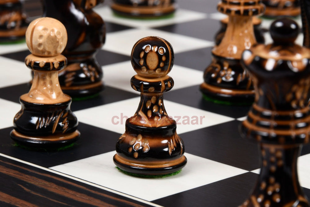 Reproduzierte 1959 Russischen Zagreb Handgefertigten Schachfiguren:  Gewichtete Geflammten Aus