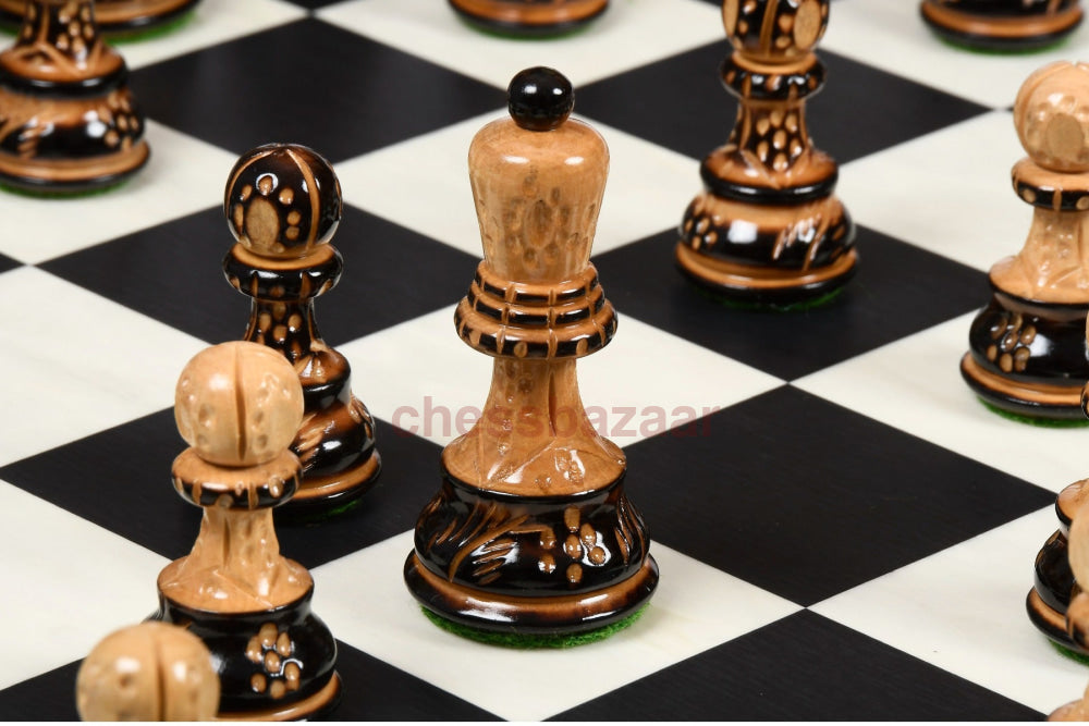 Reproduzierte 1959 Russischen Zagreb Handgefertigten Schachfiguren:  Gewichtete Geflammten Aus