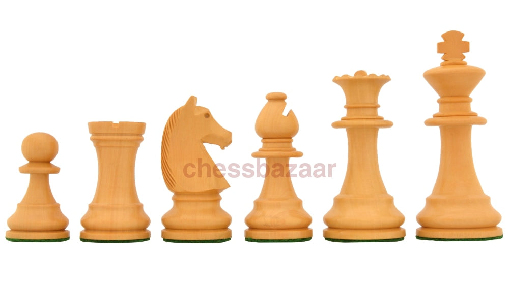 Reproduzierte 90er Jahre französische Chavet Schachfiguren: Eingefärbte handgefertigten Schachfiguren aus Rosenholz und Buchsbaumholz – KH 93 mm