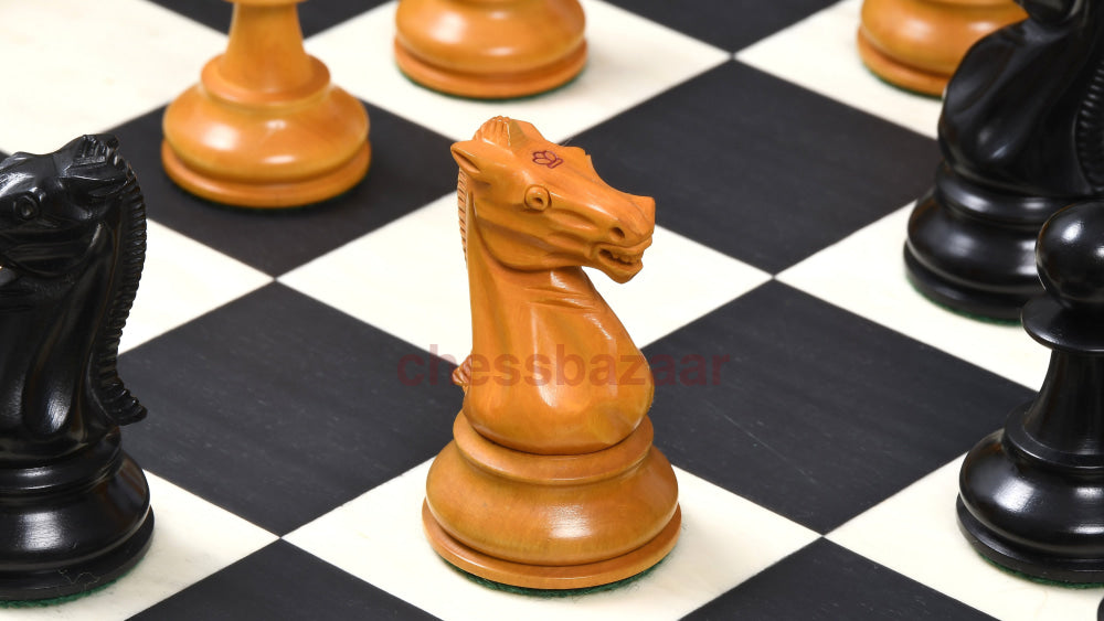 Reproduzierte Antike 1900 Marshall Staunton Muster Schachfiguren In Ebenholz/antik Box Holz Mit King