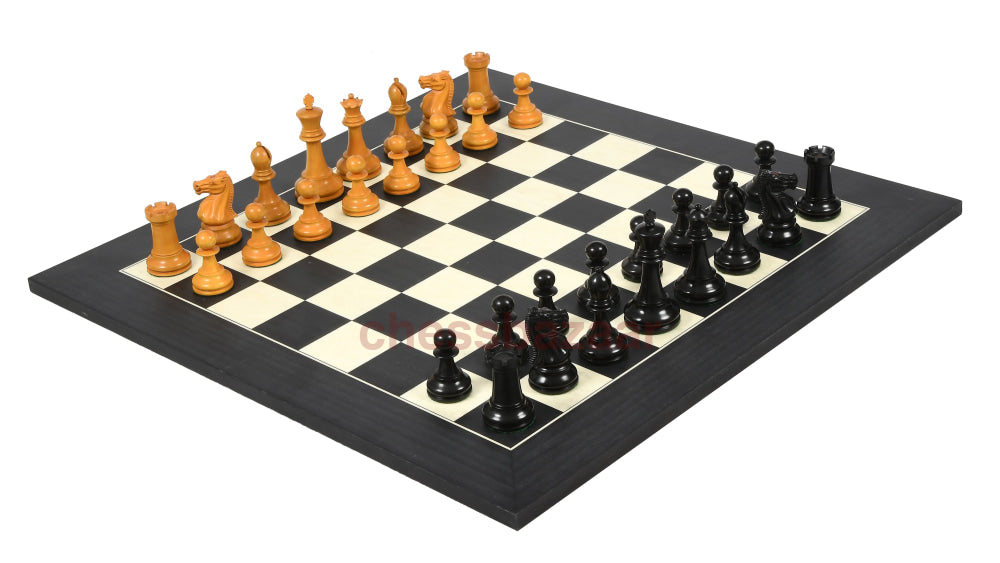Reproduzierte Antike 1900 Marshall Staunton Muster Schachfiguren In Ebenholz/antik Box Holz Mit King