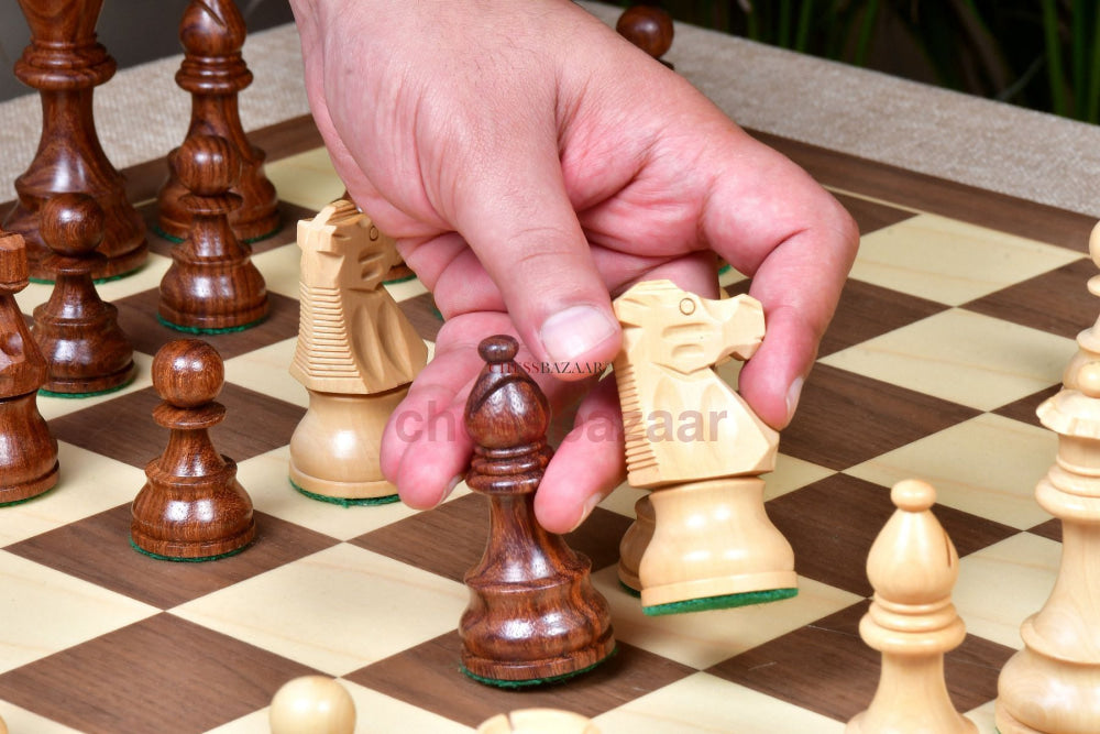 Reproduzierte Französische Lardy Staunton Schachfiguren: Handgefertigte Schachfiguren Aus