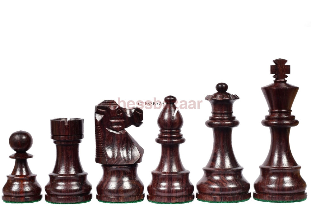 Reproduzierte französischen Lardy Staunton Schachfiguren aus Palisanderholz und Buchsbaumholz – KH 95 mm