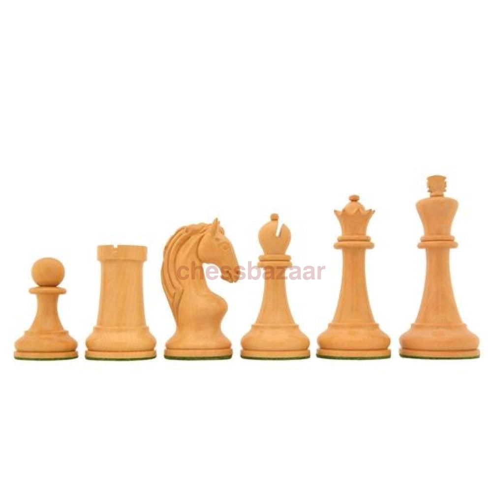 Reproduzierte Piatigorsky Cup Staunton handgeschnitzten Schachspiel aus Ebenholz und Buchsbaumholz mit Schachbrett -  KH 108 mm