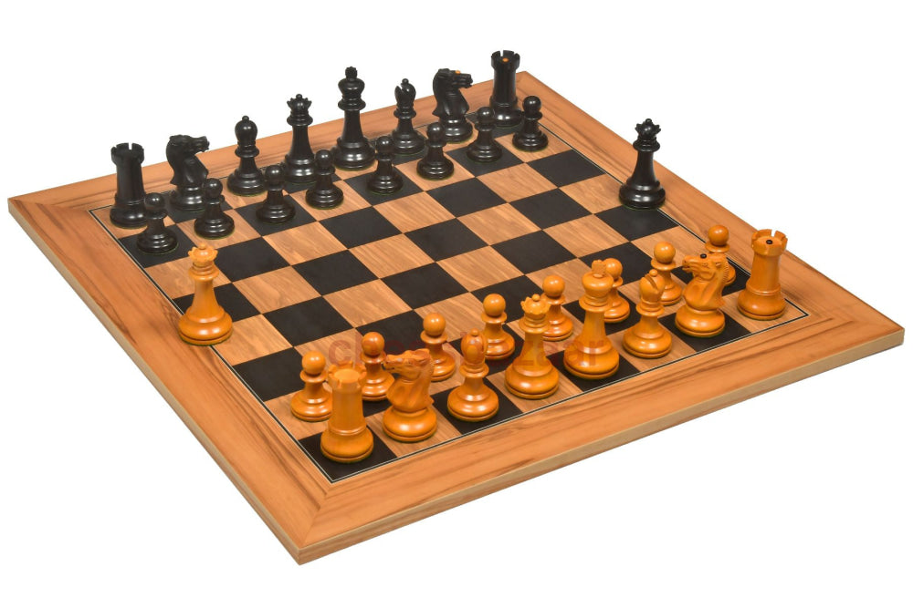 Reproduzierte Richard Witty Staunton Schachfiguren - Mit Prächtiger Prägung Auf Der Seite Des Königs