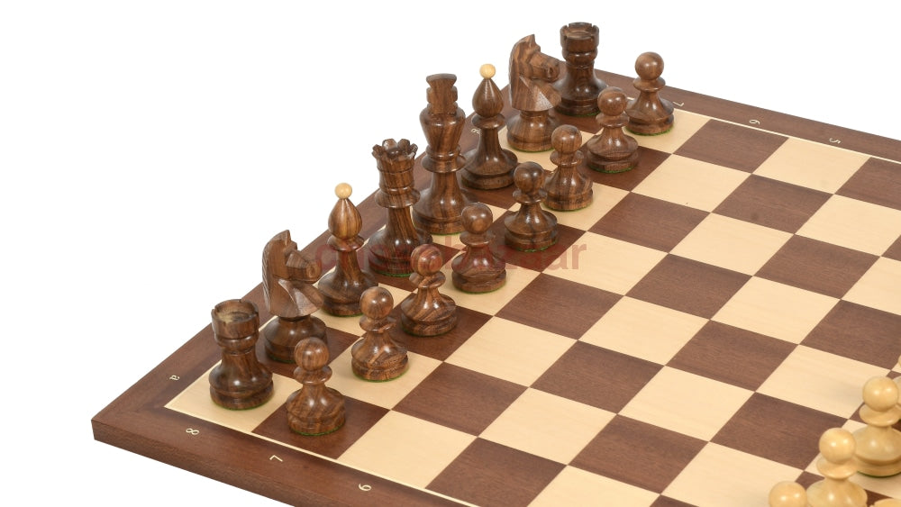 Reproduzierte Rumänisch-Ungarischen Schachturnier-Schachfiguren Aus Sheeshamholz Und Buchsbaumholz -