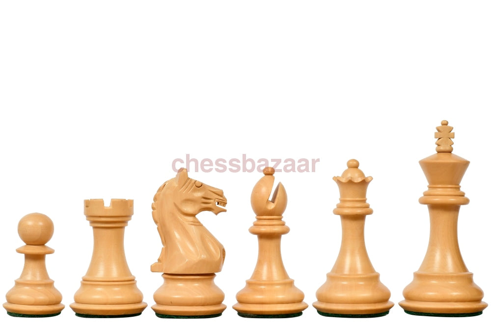 Reproduzierte Schachfiguren der 7. Stockholmer Olympiade 1937 in ebonisiertem Holz und Buchsbaum – 3,75