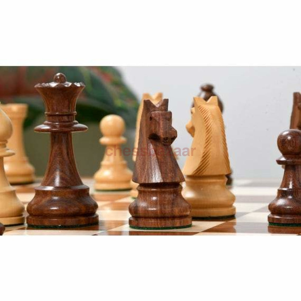 Schachset - Reproduzierte Französische Chavet Staunton 90Er Jahre Schachfiguren Aus Sheeshamholz Und