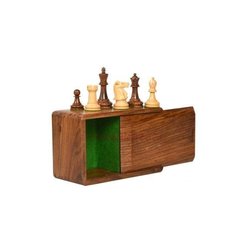 Schachset - Spasski-Fischer Staunton Turnierschachfiguren Aus Sheeshamholz Und Natur Kh 95 Mm Mit