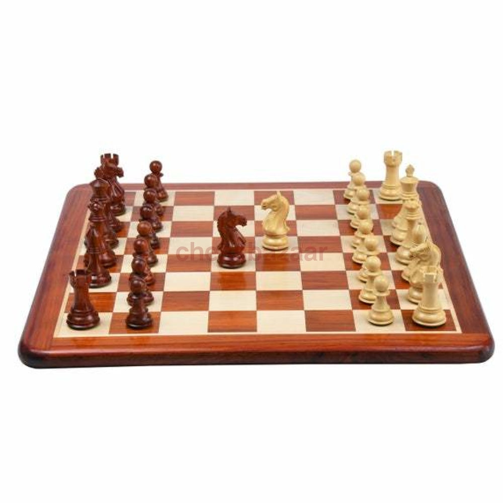 Schachspiel - Fierce Knight Staunton Schachfiguren aus Rosenholz  und Buchsbaumholz  mit einem Schachbrett - FG 55 mm
