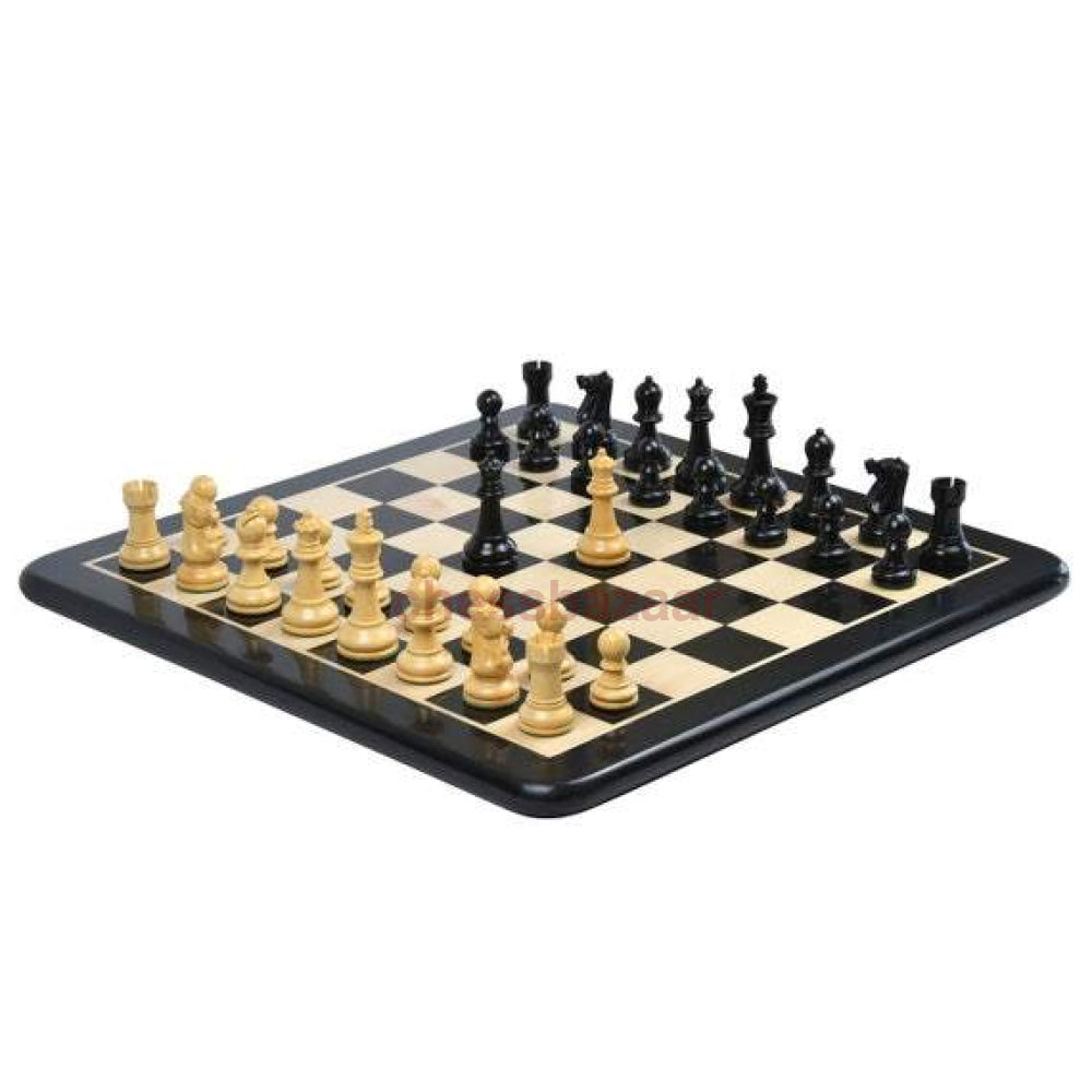 Schachspiel - Höchste Staunton Schachfiguren Aus Schwarz Gefärbtem Buchsbaumholz Und Natur Kh 98 Mm