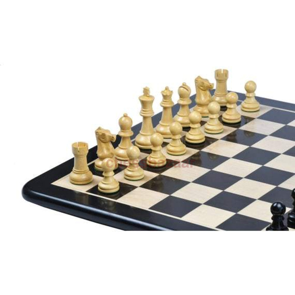 Schachspiel - Höchste Staunton Schachfiguren Aus Schwarz Gefärbtem Buchsbaumholz Und Natur Kh 98 Mm