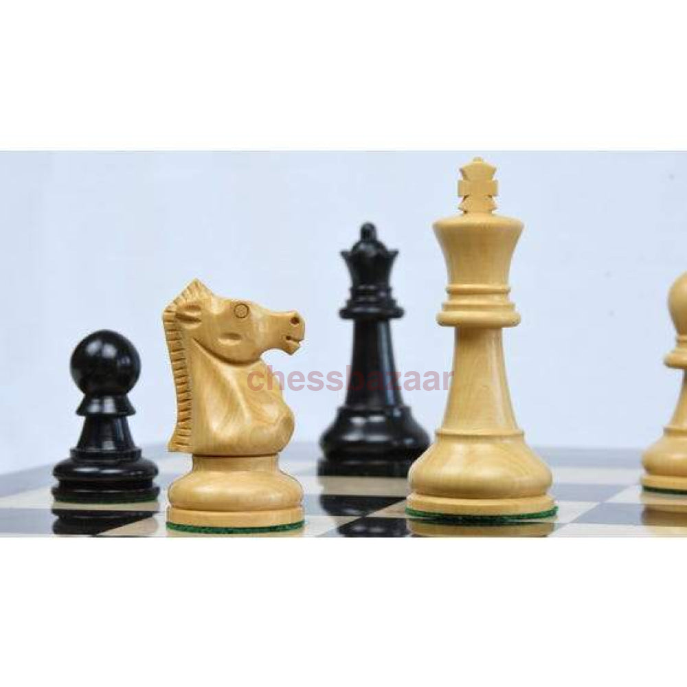 Schachspiel - Höchste Staunton Schachfiguren Aus Schwarz Gefärbtem Buchsbaumholz Und Natur Kh 98 Mm