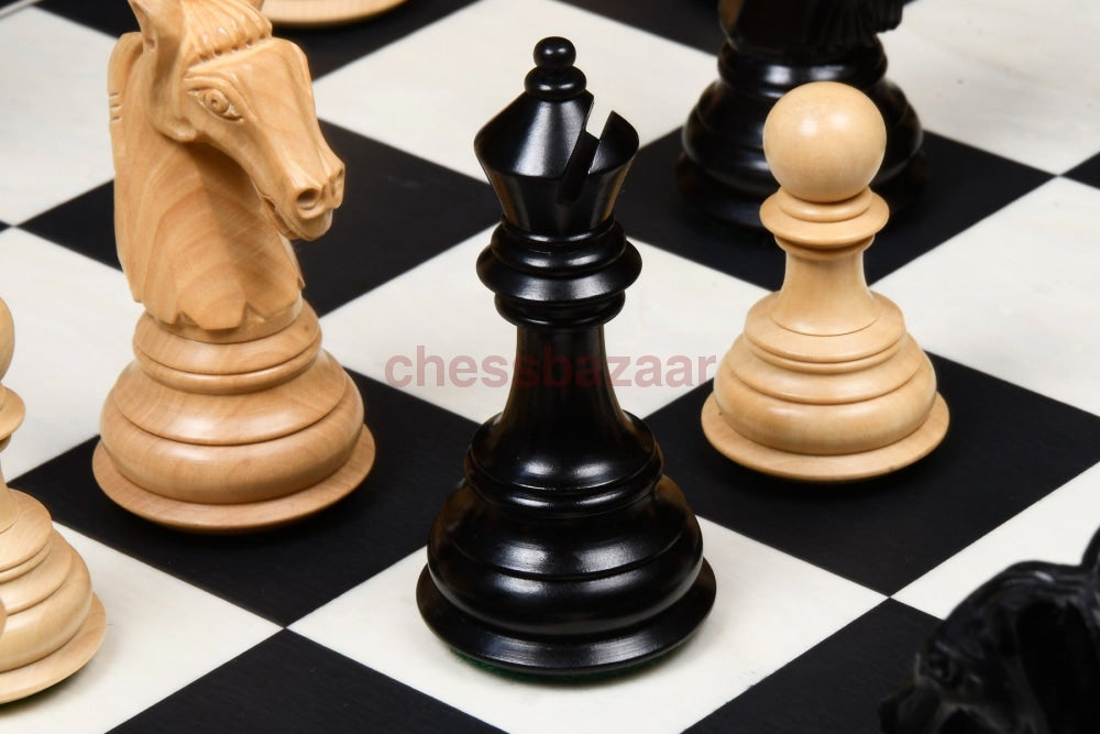 Schachspiel - Kolumbianische Luxus Staunton Schachfiguren Aus Ebenholz Und Buchsbaumholz(König