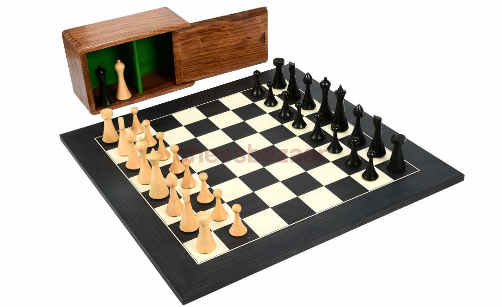 Schachspiel - Moderne Schachfiguren:  Minimalist Hermann Ohme Gewichtete Eingefärbten Turnier (Mitte