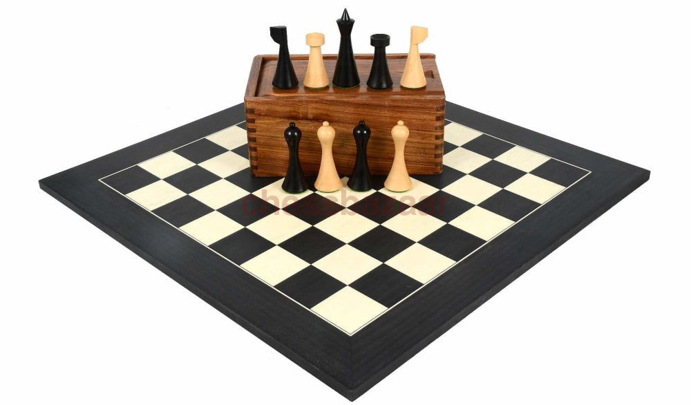 Schachspiel - Moderne Schachfiguren:  Minimalist Hermann Ohme Gewichtete Eingefärbten Turnier (Mitte