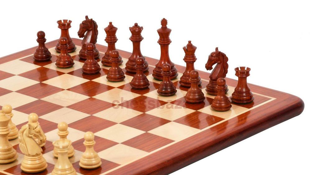 Schachspiel Neue kolumbianischen Luxus Staunton Schachfiguren : handgefertigte Schachfiguren aus Rosenholz und Buchsbaumholz – KH 99 mm Mit Einem Schachbrett