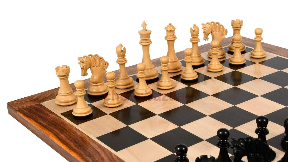 Schachspiel - Pegasusritter Staunton Schachfiguren- Serie: Beschwerte handgefertigten Schachfiguren aus Ebenholz und Buchsbaumholz - König 116 mm Mit Einem Schachbrett Und