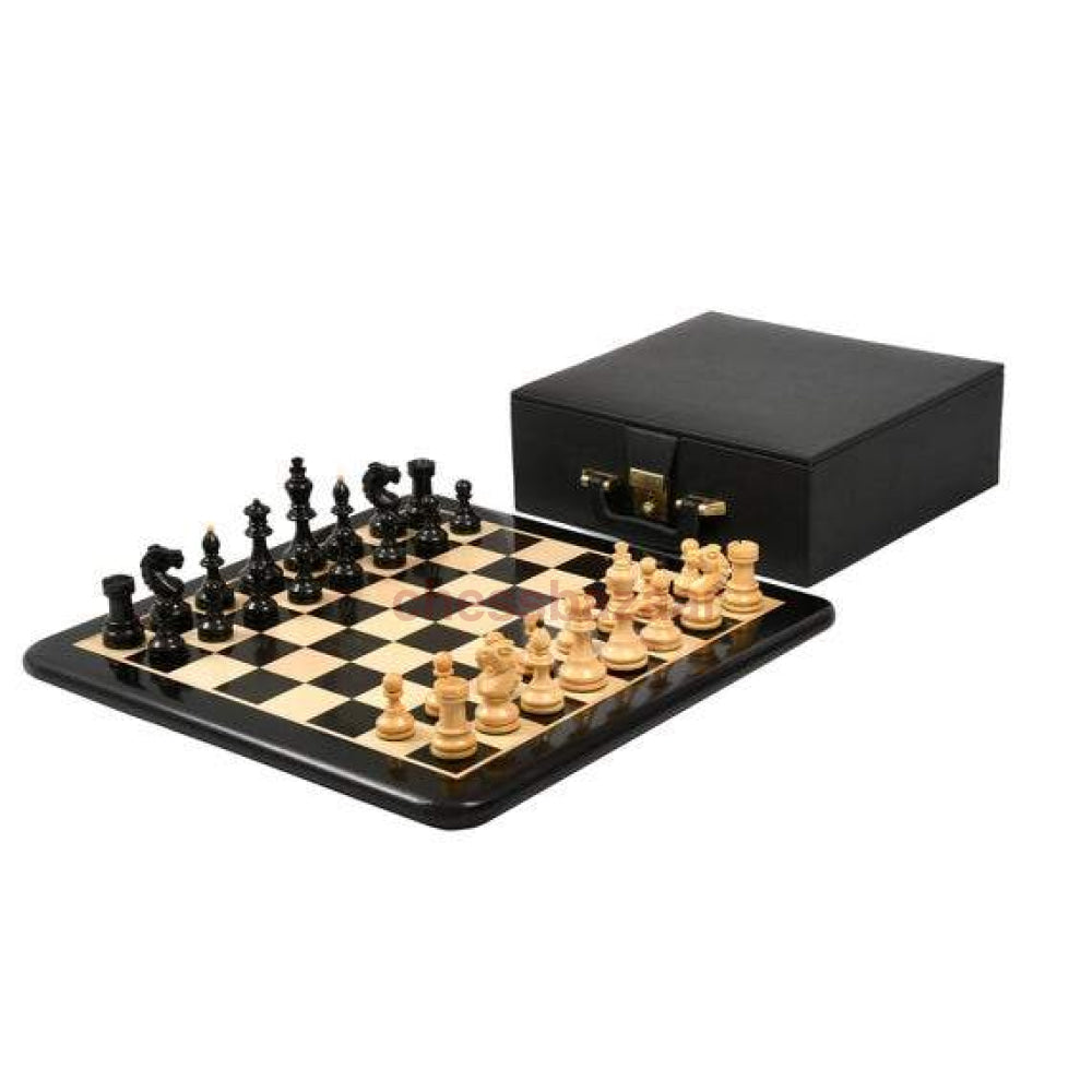 Schachspiel - Reproduzierte 1950 Bohemia Vintage Staunton Schachfiguren Aus Schwarz Gebeiztem