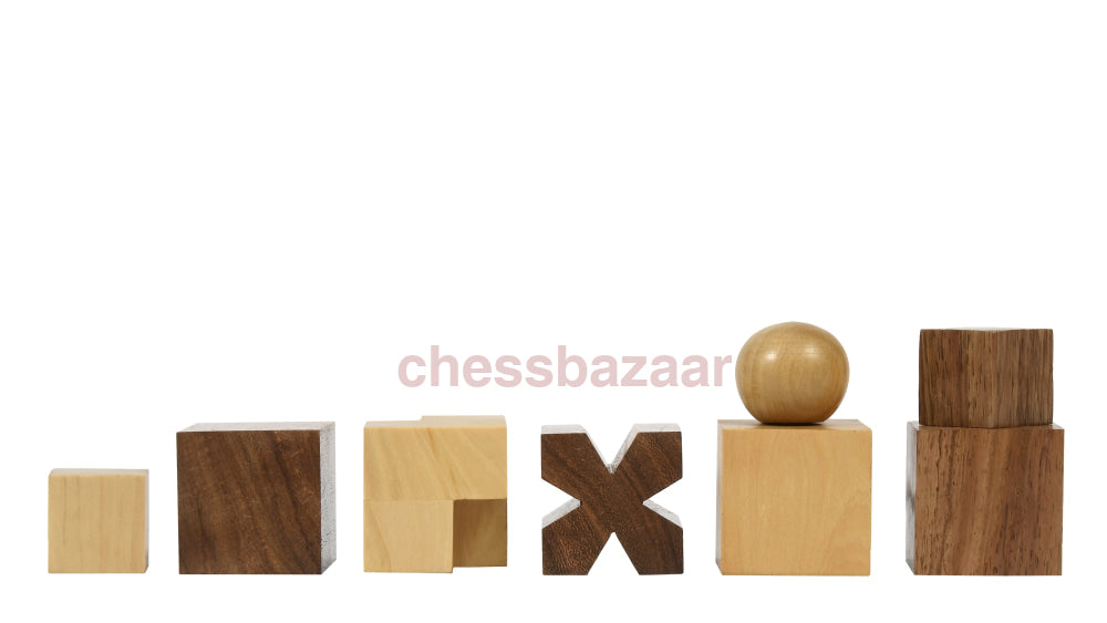 Schachspiel Reproduzierte Bauhaus Schachfiguren Von 1924 In Abstraktem Geometrischem Design Aus