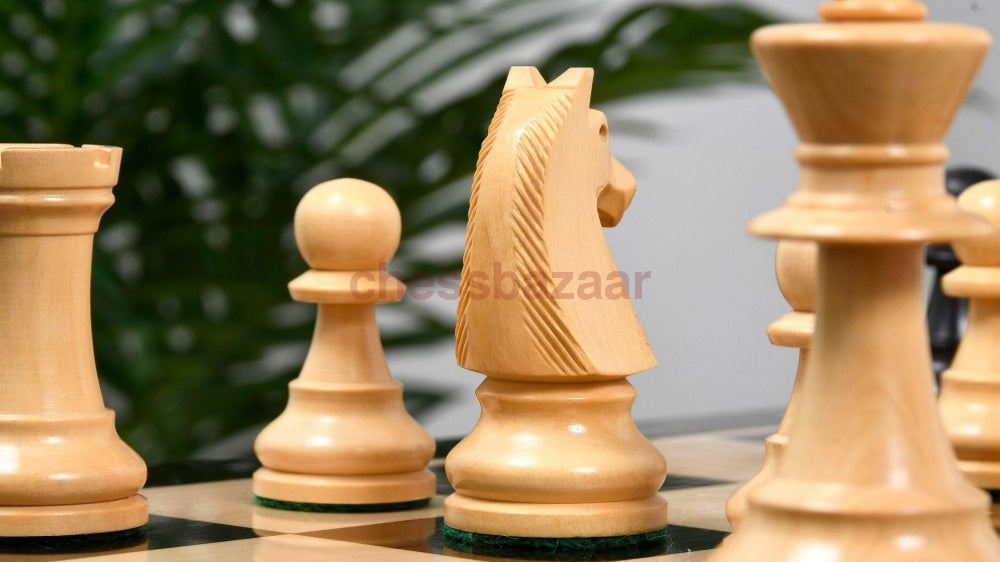 Schachspiel - Reproduzierte 90Er Jahre Französische Chavet Schachfiguren: Eingefärbte