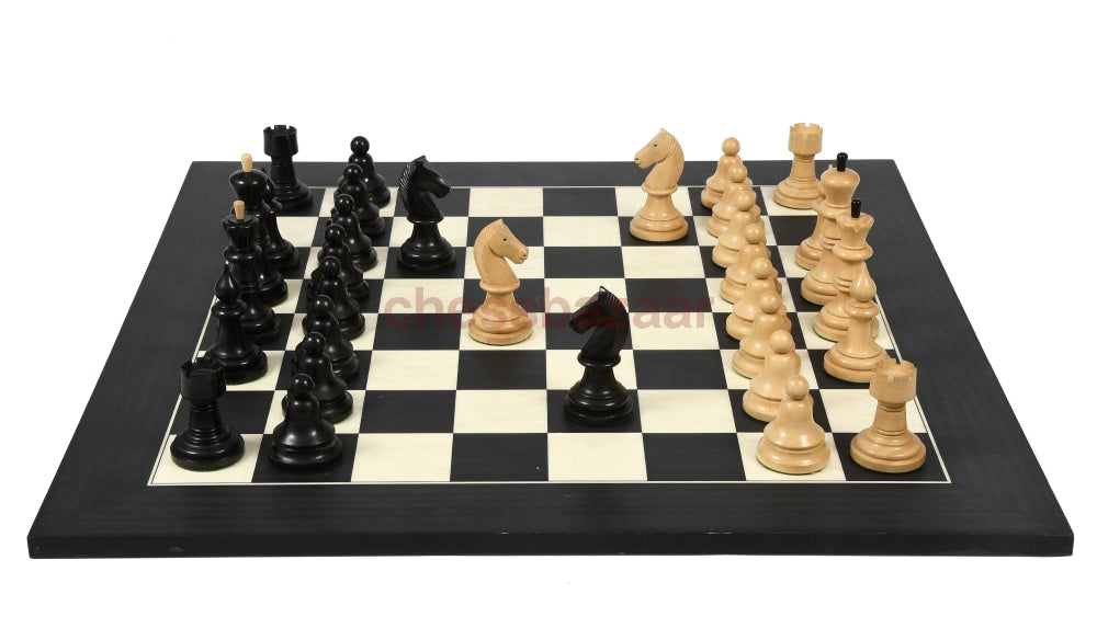Schachspiel Reproduzierte Issac Lipnitsky Berlin 1946 Turnierschachfiguren aus  schwarz gebeiztem und Buchsbaumholz – KH  104 mm Mit Einem Schachbrett