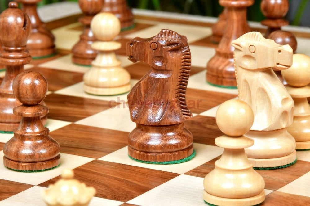 Schachspiel - Reykjavik Staunton Turnier Schachfiguren Aus Sheeshamholz Und Buchsbaumholz Kh 96Mm