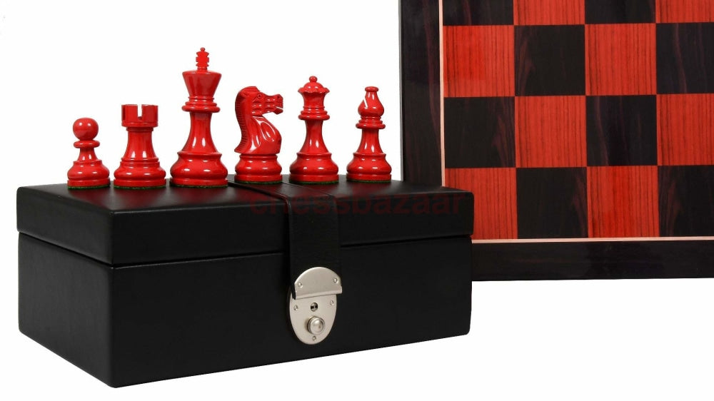 Schachspiel Smokey Staunton gewichtete handgefertigten Staunton Schachfiguren  aus bemaltem Buchsbaumholz – KH 97 mm Mit Einem Schachbrett Und Mit Einer Aufbewahrungsbox