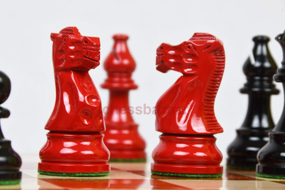 Smokey Staunton Gewichtete Handgefertigten Schachfiguren Aus Bemaltem Buchsbaumholz Kh 97 Mm