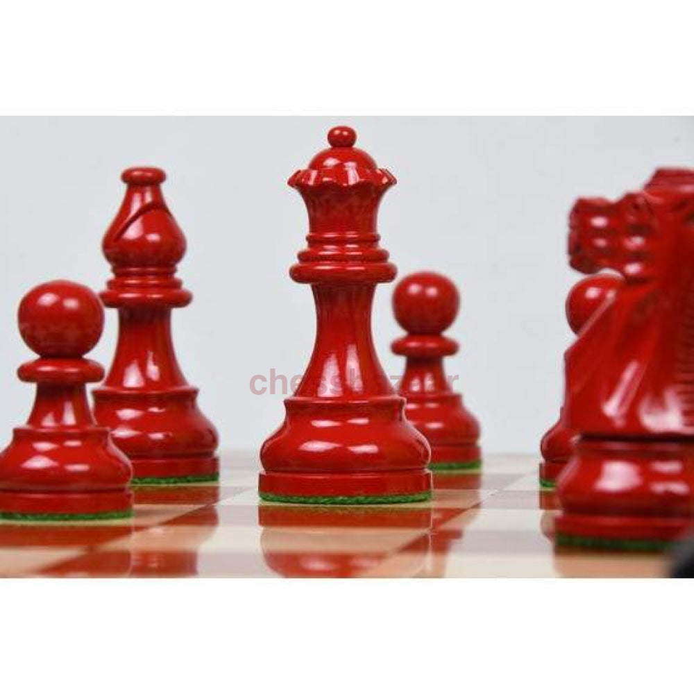 Schachspiel - Smokey Staunton Schachfiguren Aus Bemaltem Buchsbaumholz Kh 97 Mm Mit Einem