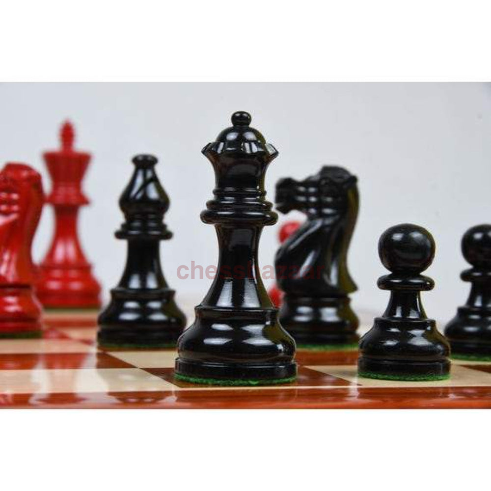 Schachspiel - Smokey Staunton Schachfiguren Aus Bemaltem Buchsbaumholz Kh 97 Mm Mit Einem